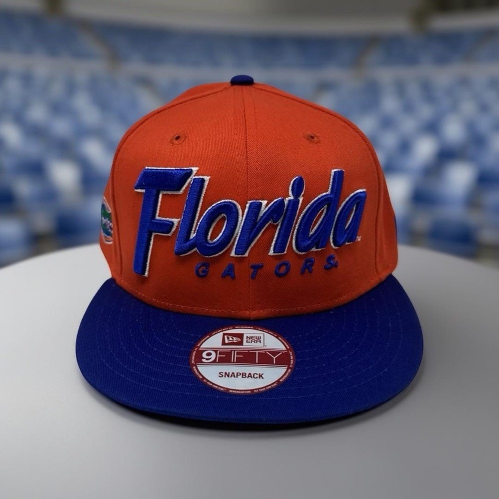 New Era Florida Gators 9FIFTY Snapback Hat - Orange Script Spellout - NWT
